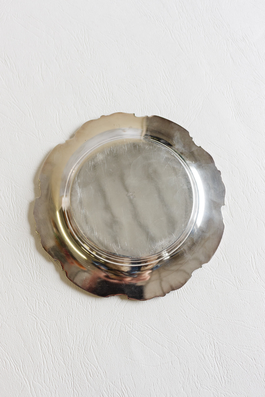 pair of antique french silverplate bottle coasters with poinçons