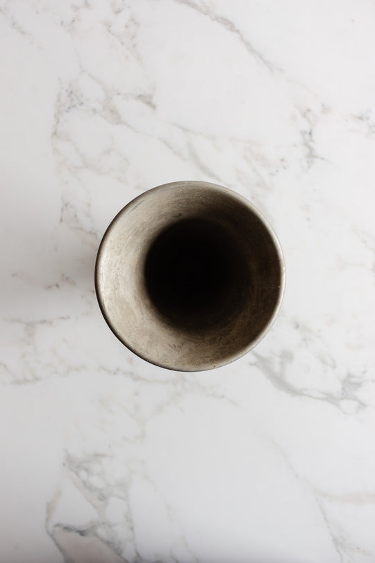 turn of the century weighted base zinc florist vase