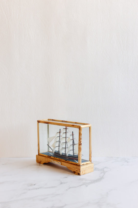 vintage english miniature ship model