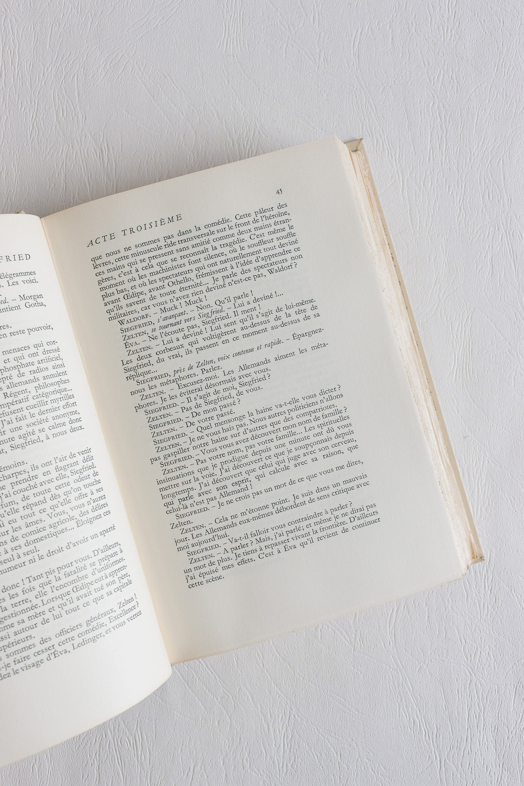 midcentury french hardcover books "théâtre tome i et ii" by Jean Giraudoux