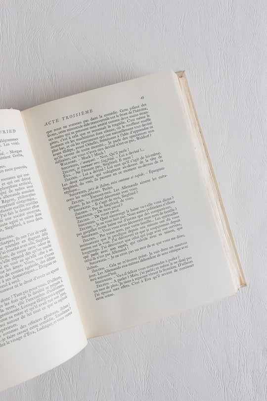 midcentury french hardcover books "théâtre tome i et ii" by Jean Giraudoux