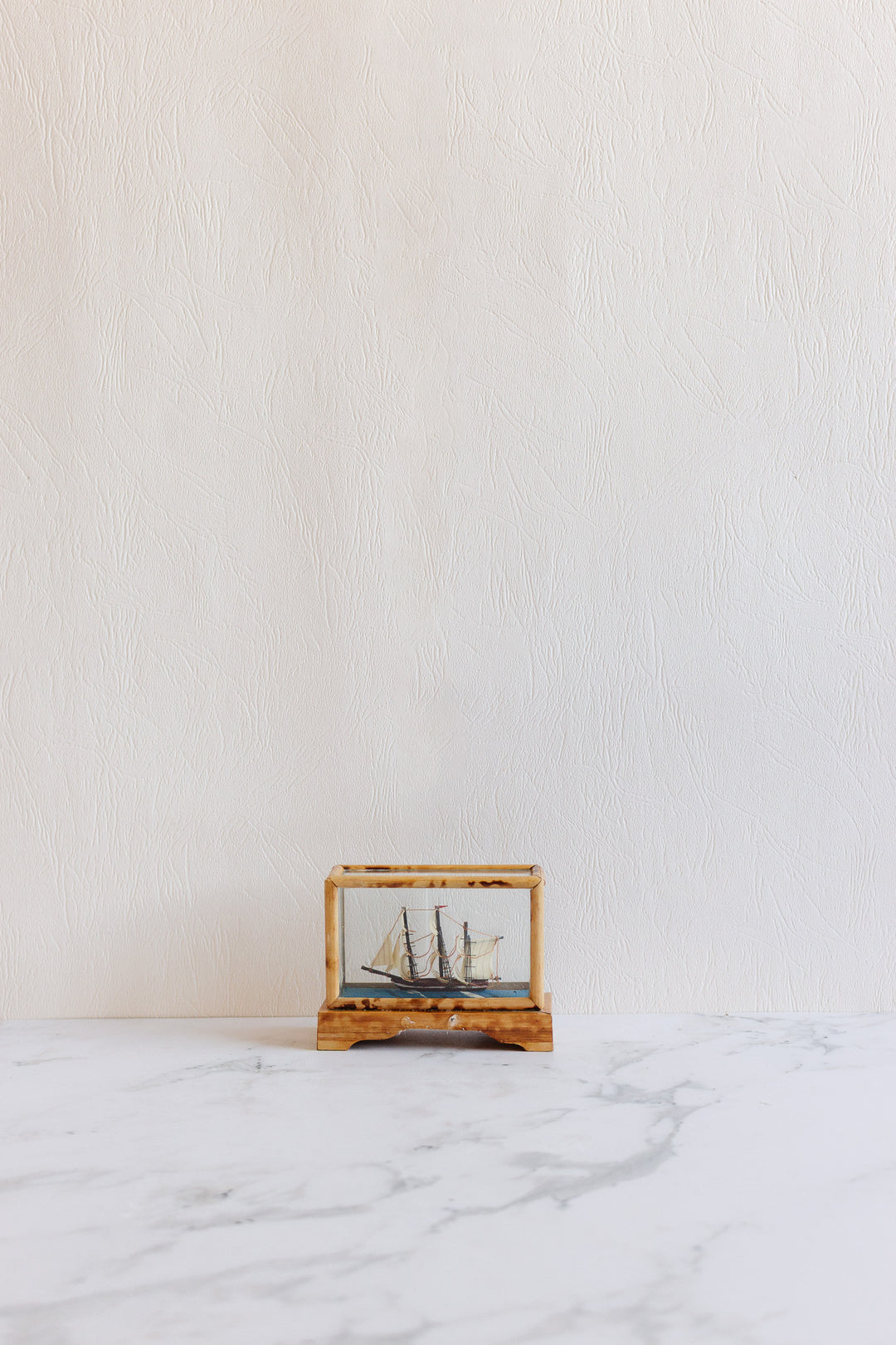 vintage english miniature ship model