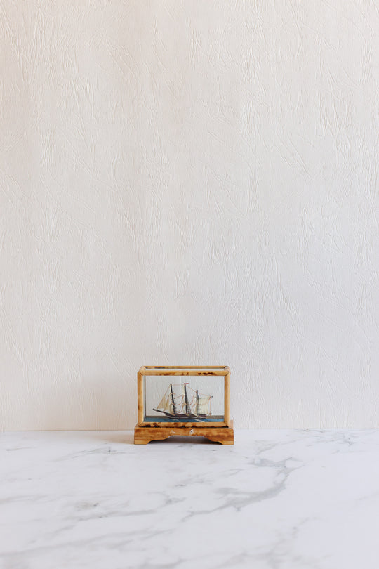 vintage english miniature ship model