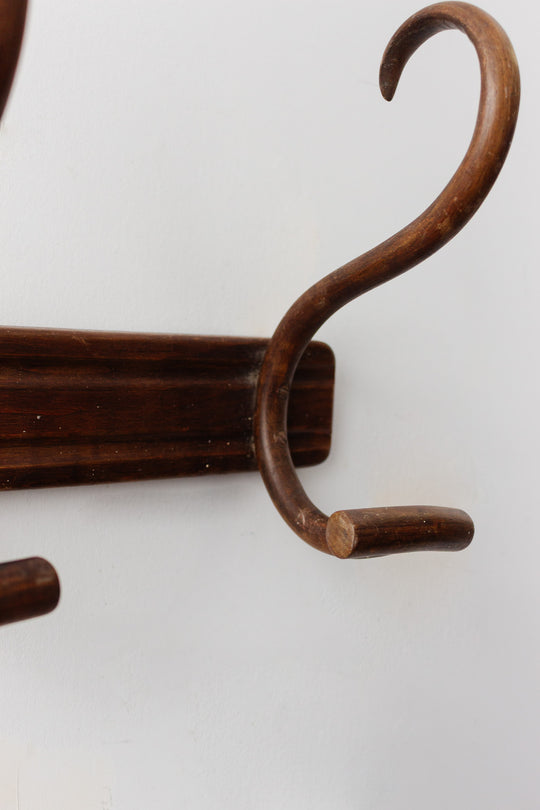 antique french bentwood  coat rack