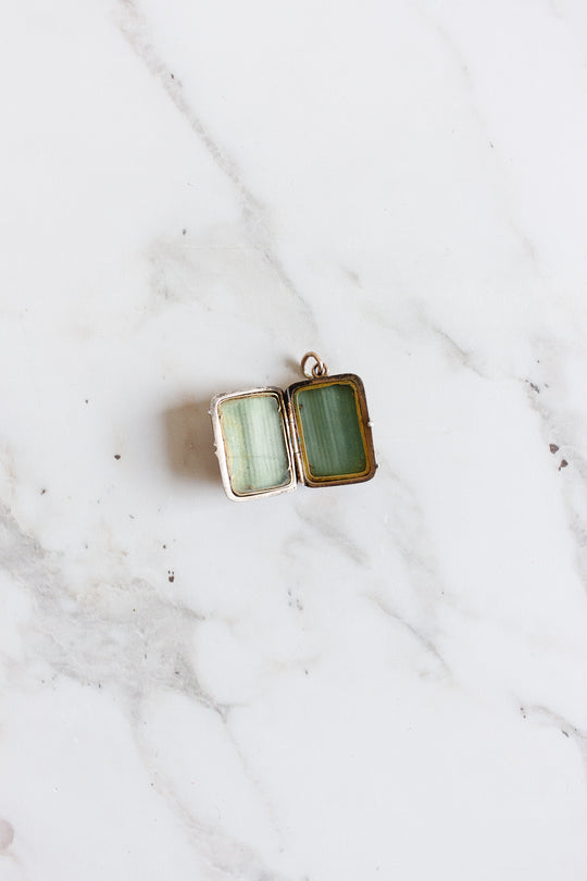 rare 1870s german silver and carved obsidian intaglio locket