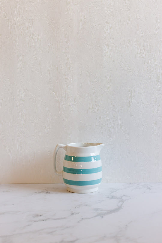 midcentury carrigaline Ireland striped cream pitcher