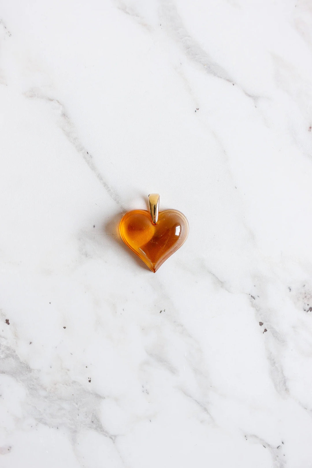 vintage french Bacarrat royal blue crystal heart pendant