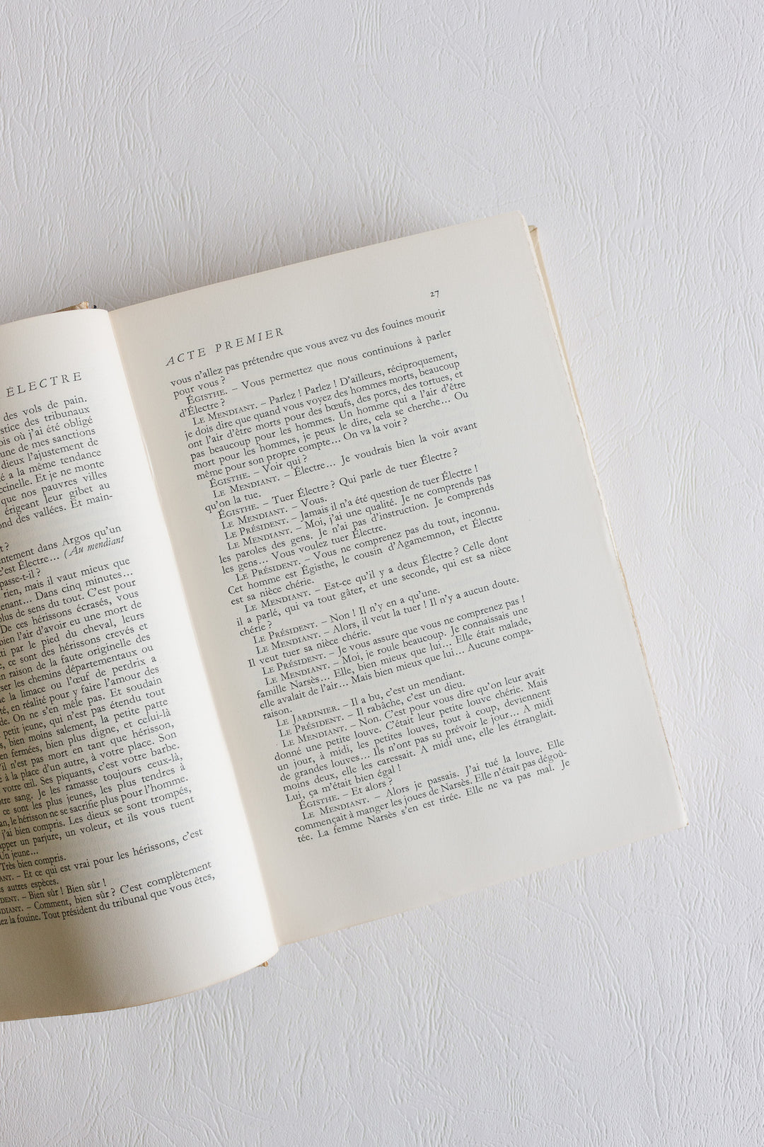 midcentury french hardcover books "théâtre tome i et ii" by Jean Giraudoux
