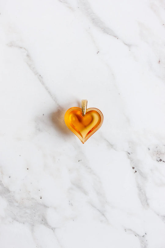 vintage french Bacarrat royal blue crystal heart pendant