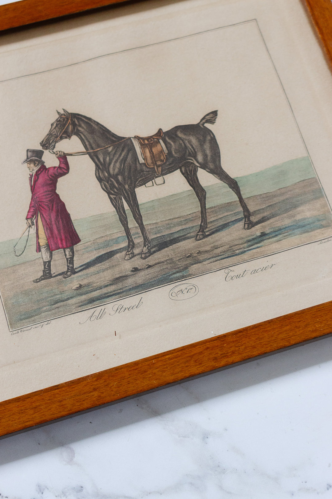 antique french equestrian hand coloured engravings by carle vernet