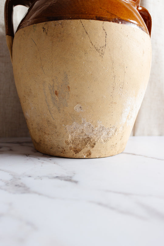 vintage french Provençal stoneware vessel