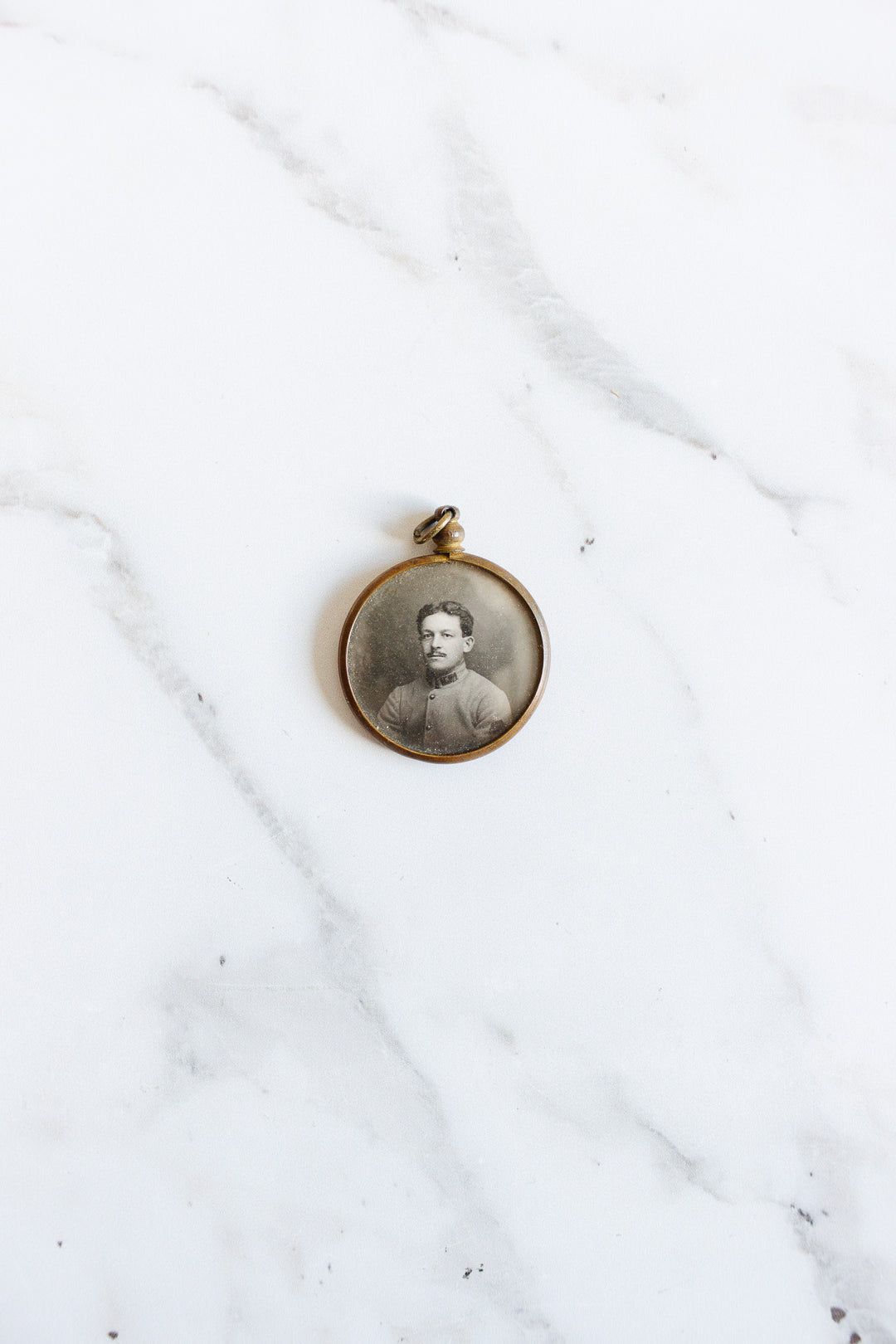 19th century french double sided portrait pendant, the brothers