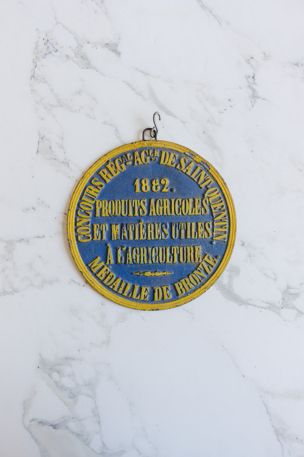 1882 agricultural contest bronze winner commemorative plaque