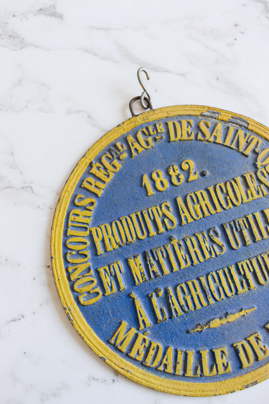 1882 agricultural contest bronze winner commemorative plaque