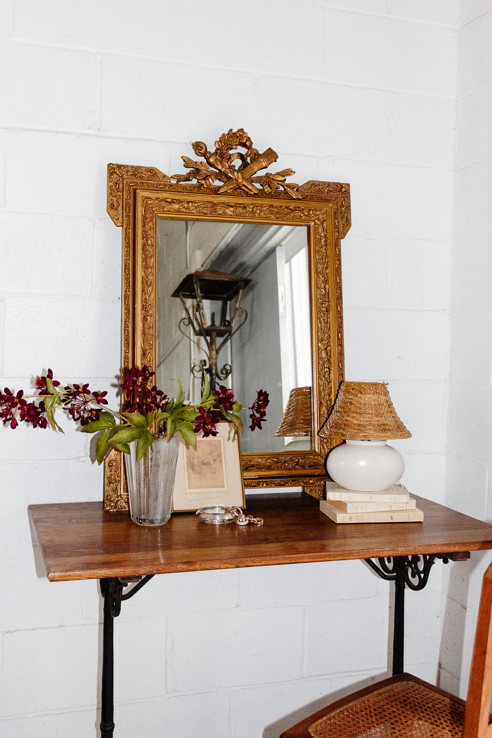 19th century Louis XV gilt mirror