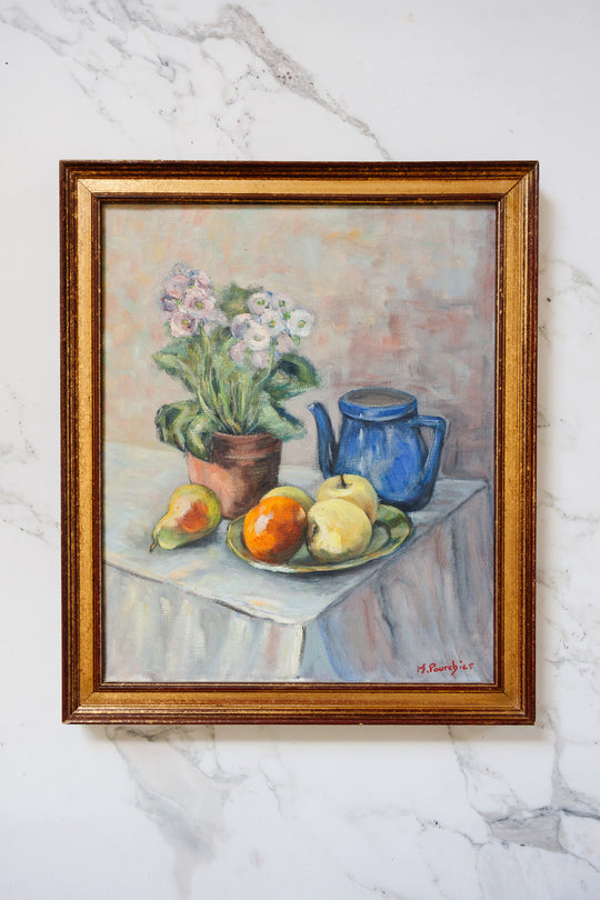 thé, fruits, et fleurs