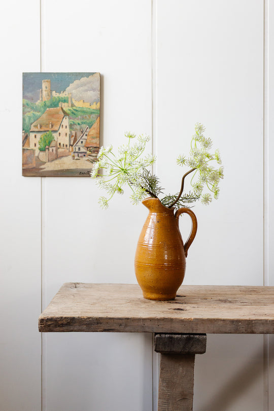 vintage french studio pottery stoneware pitcher