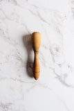 1950s French olive wood mortar and pestle