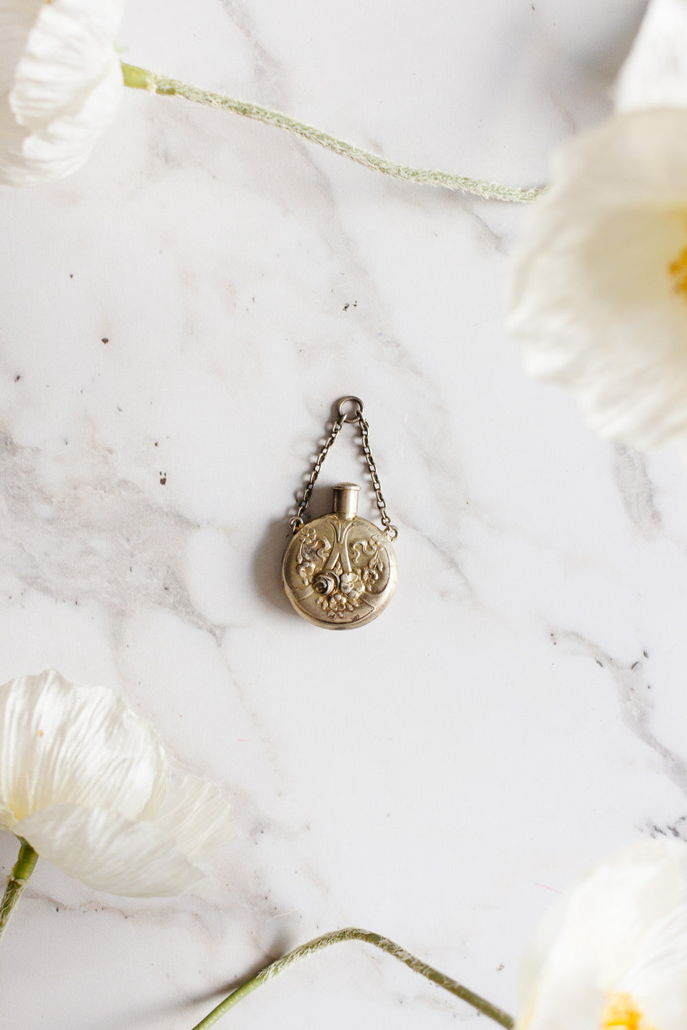 19th century french 800 silver smelling salt locket
