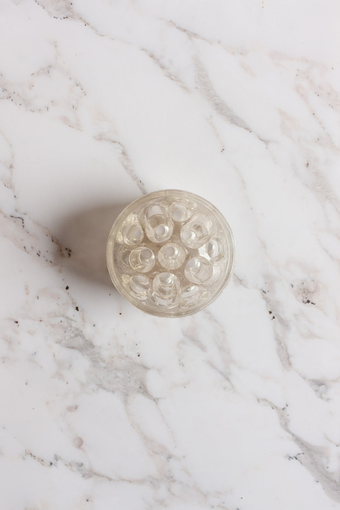 vintage French glass flower frog