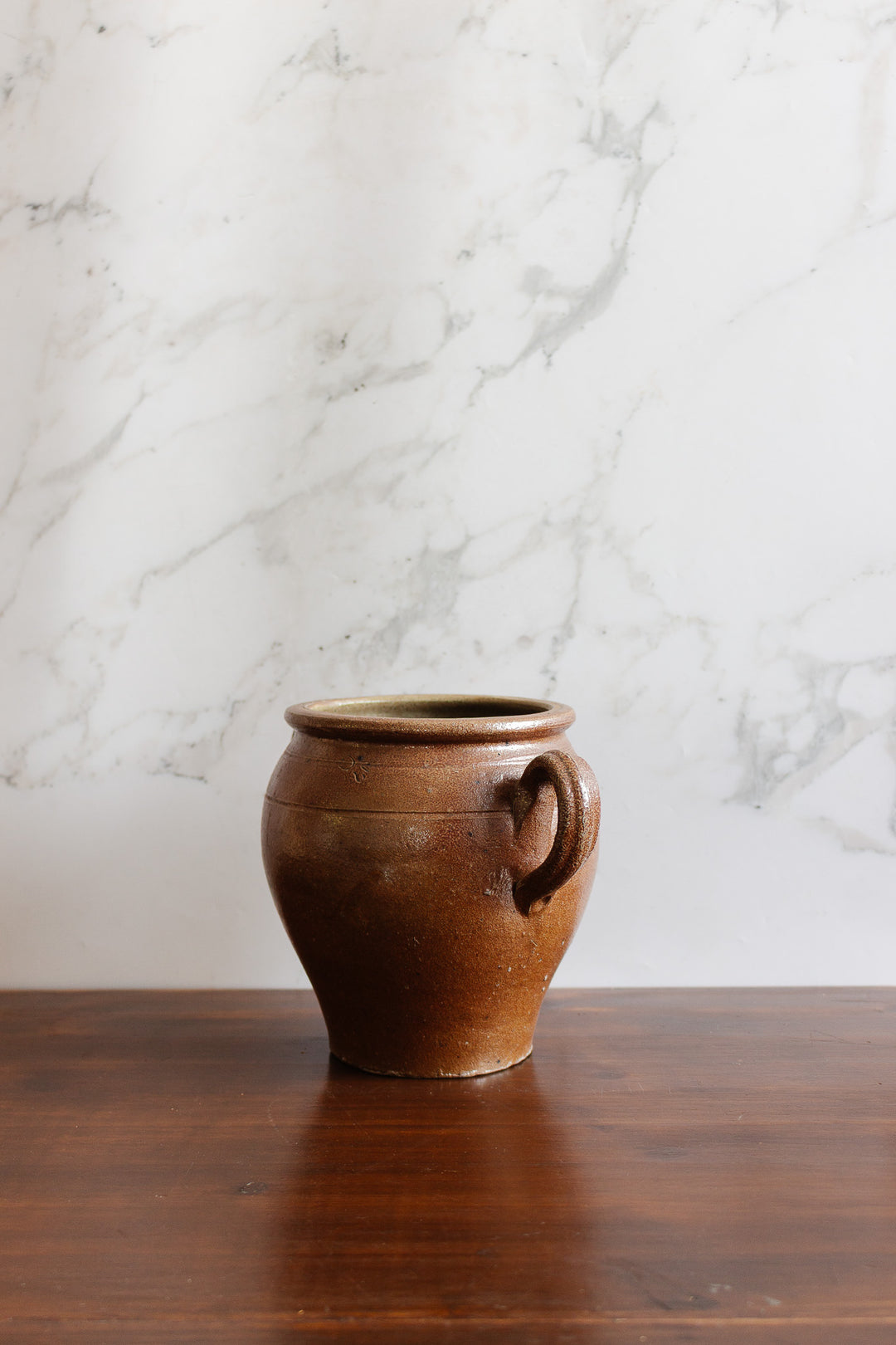 antique french double handled confit pot
