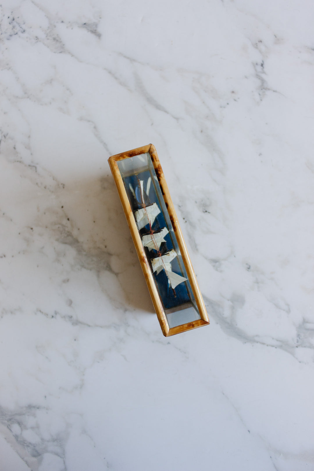 vintage english miniature ship model