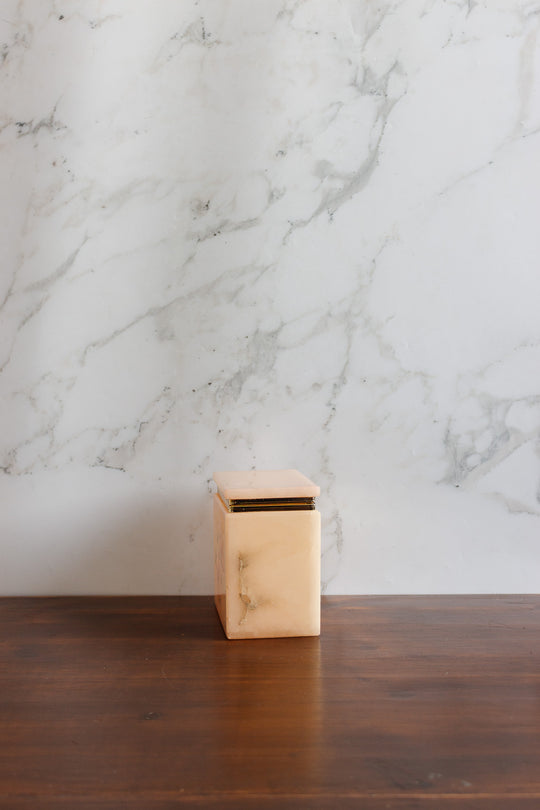 vintage italian hand carved alabaster trinket box