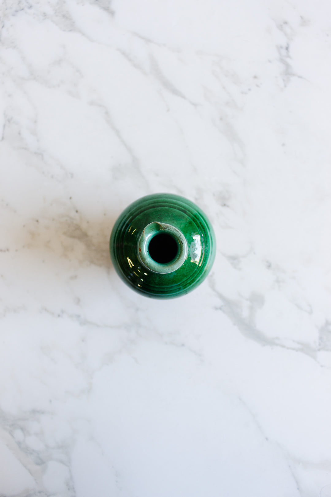 vintage french partially glazed bottle vase