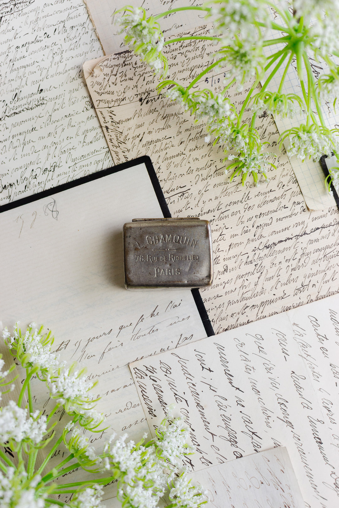 antique french L. Chamouin Paris pill box