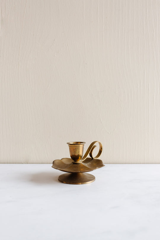 vintage French brass chamberstick