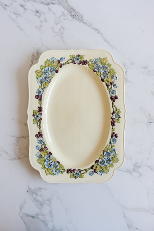 1930s crown ducal gainsborough platter and bowl