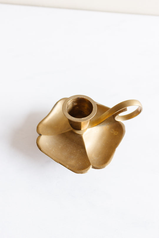 vintage French brass chamberstick