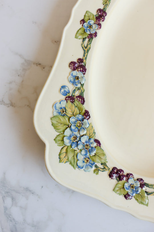 1930s crown ducal gainsborough platter and bowl
