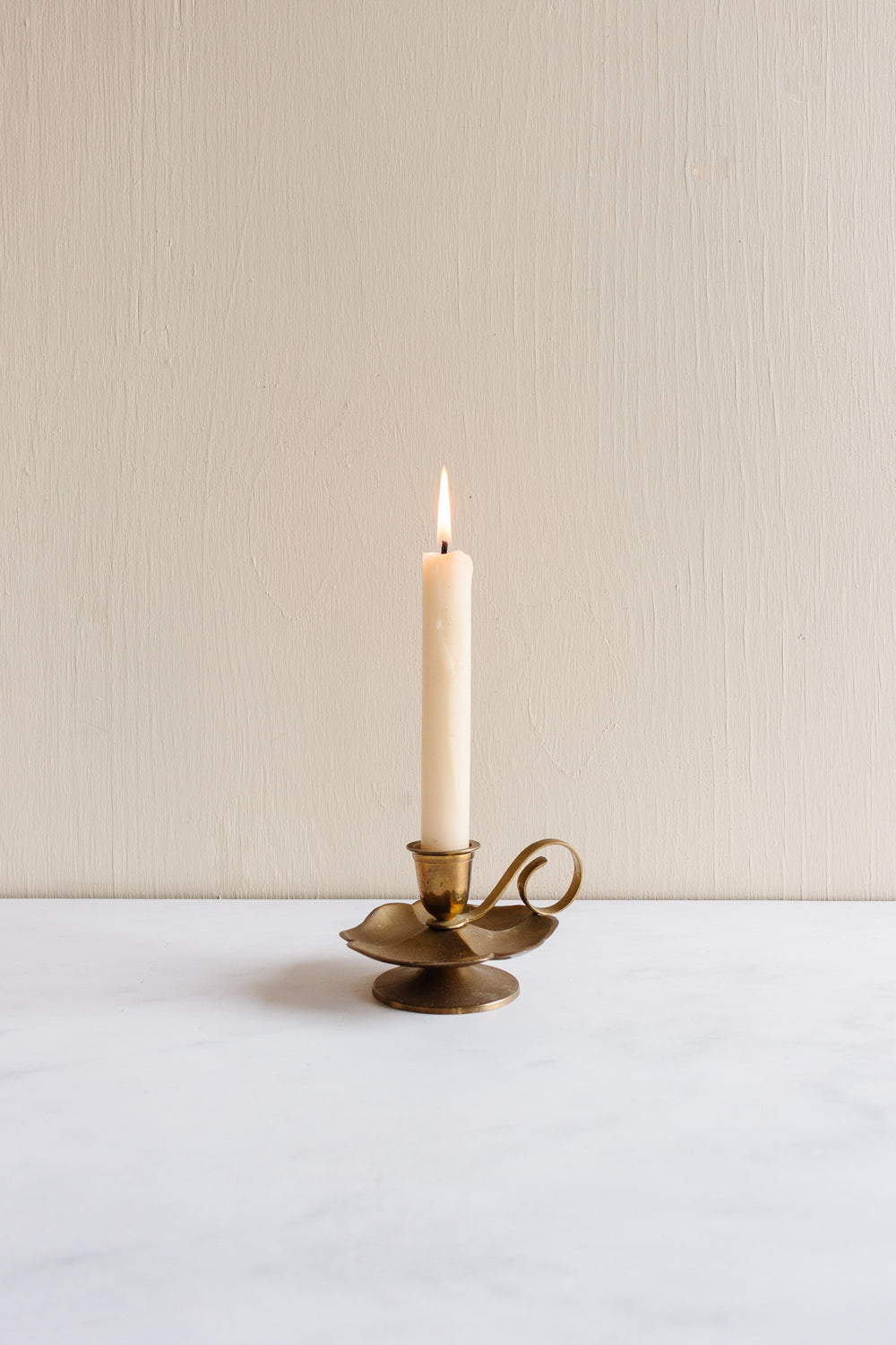 vintage French brass chamberstick