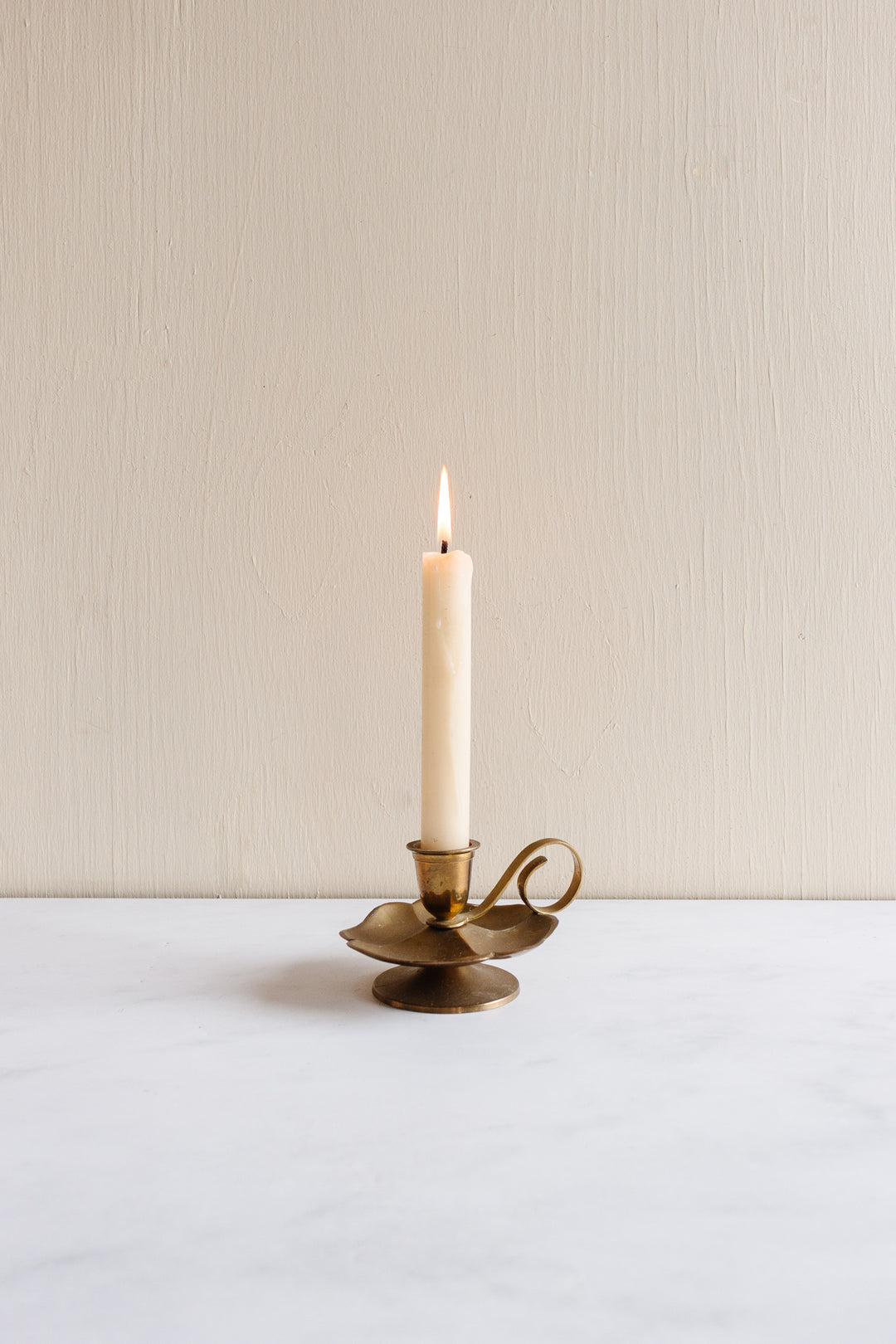 vintage French brass chamberstick