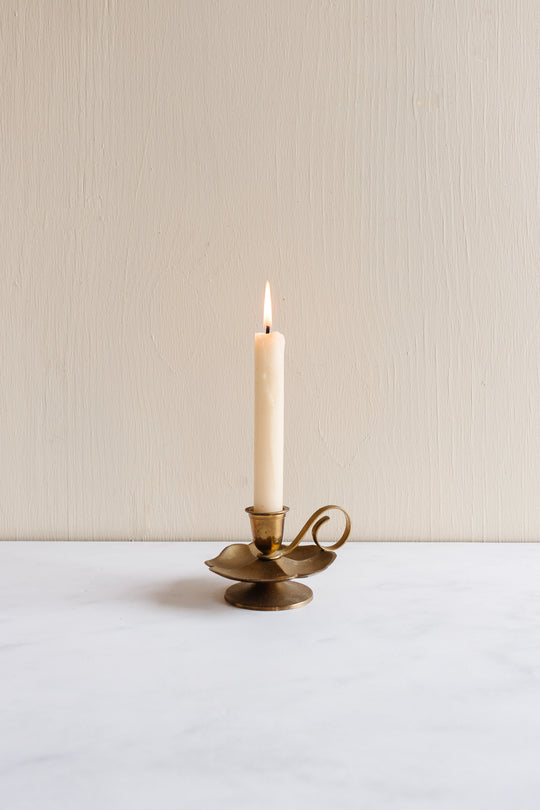 vintage French brass chamberstick