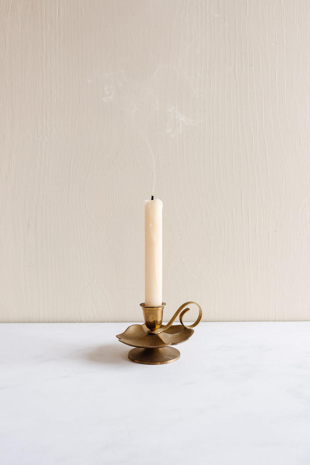 vintage French brass chamberstick