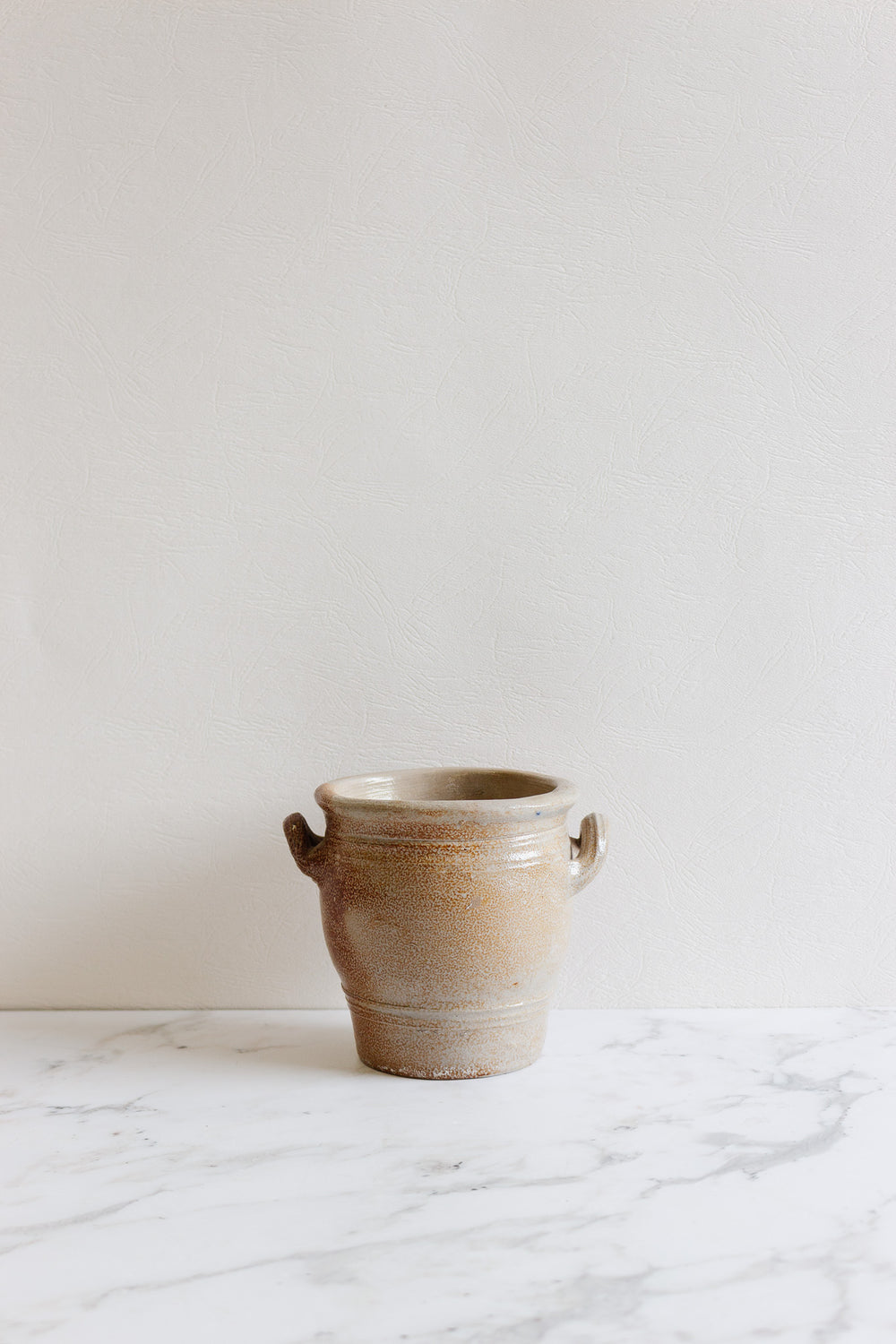antique french stoneware confit pot, medium