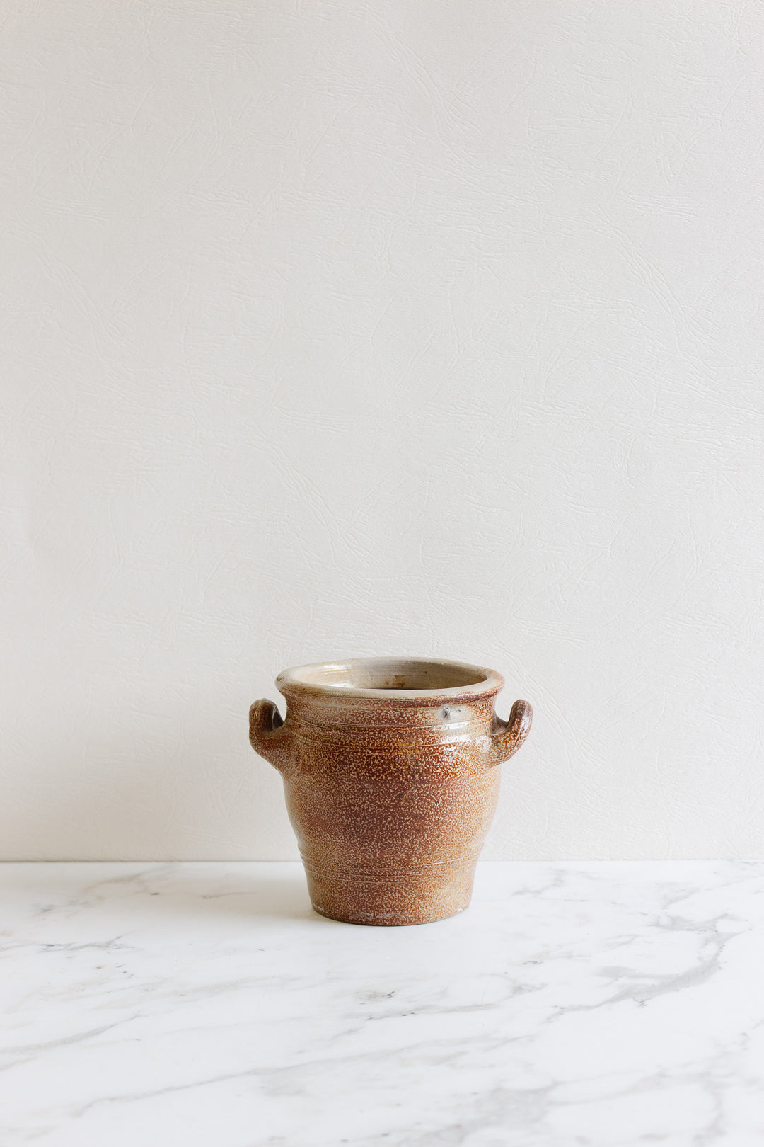antique french stoneware confit pot, medium