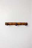 1940s French carved wood coat rack