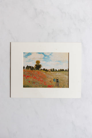 vintage musée d’Orsay matted print: “Coquelicots”, Monet