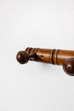 1940s French carved wood coat rack