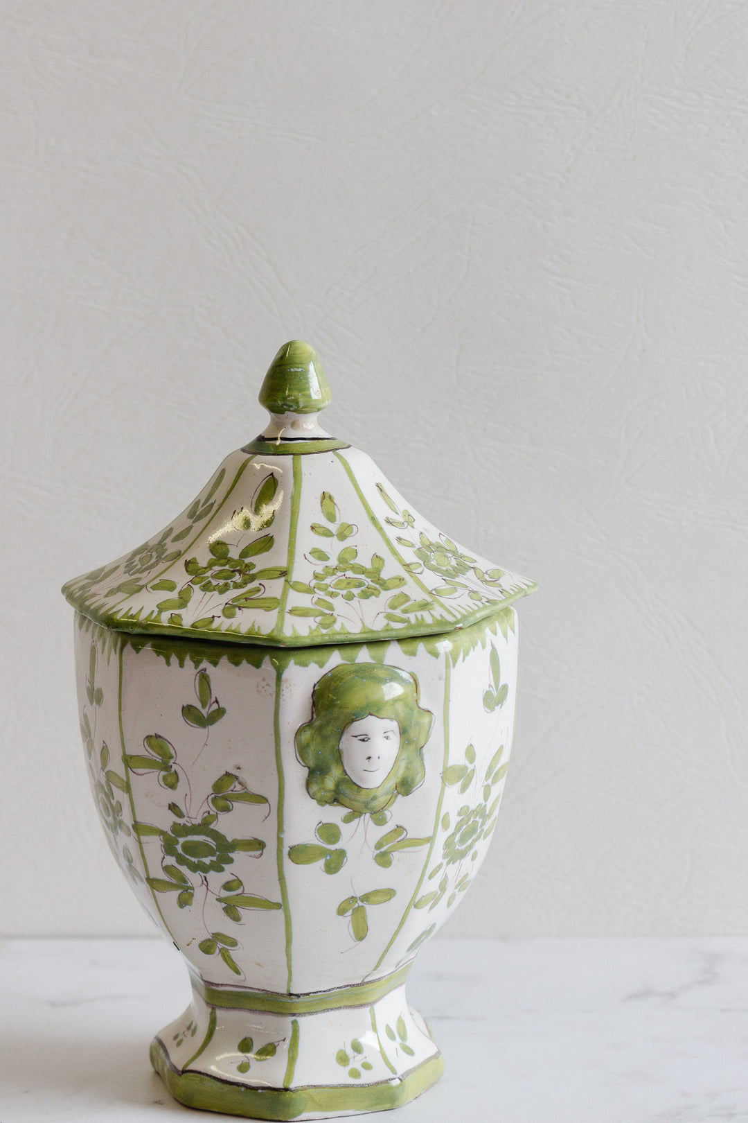 matet in martres-tolosane hand-painted faïence jar