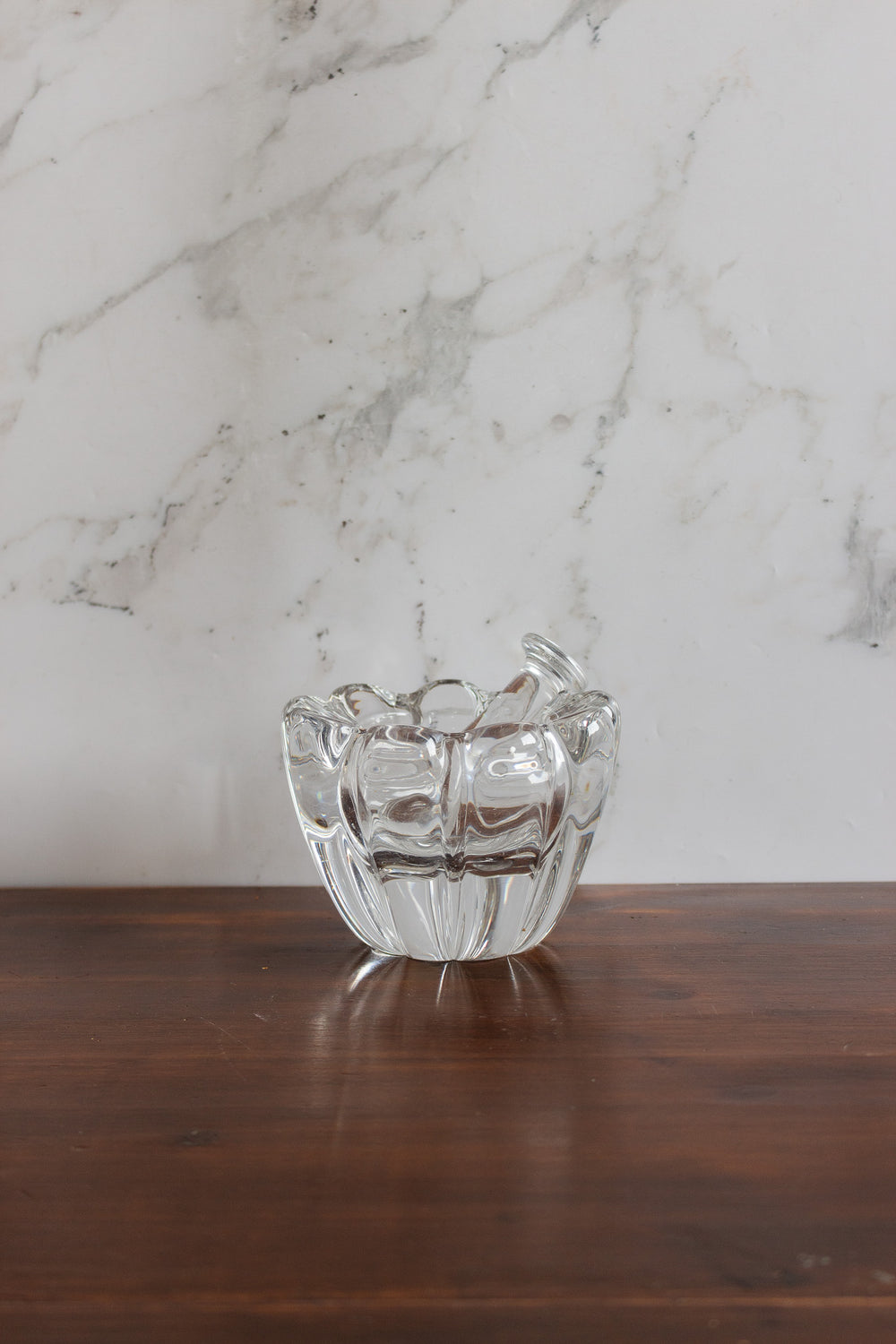 vintage daum nancy crystal mortar and pestle