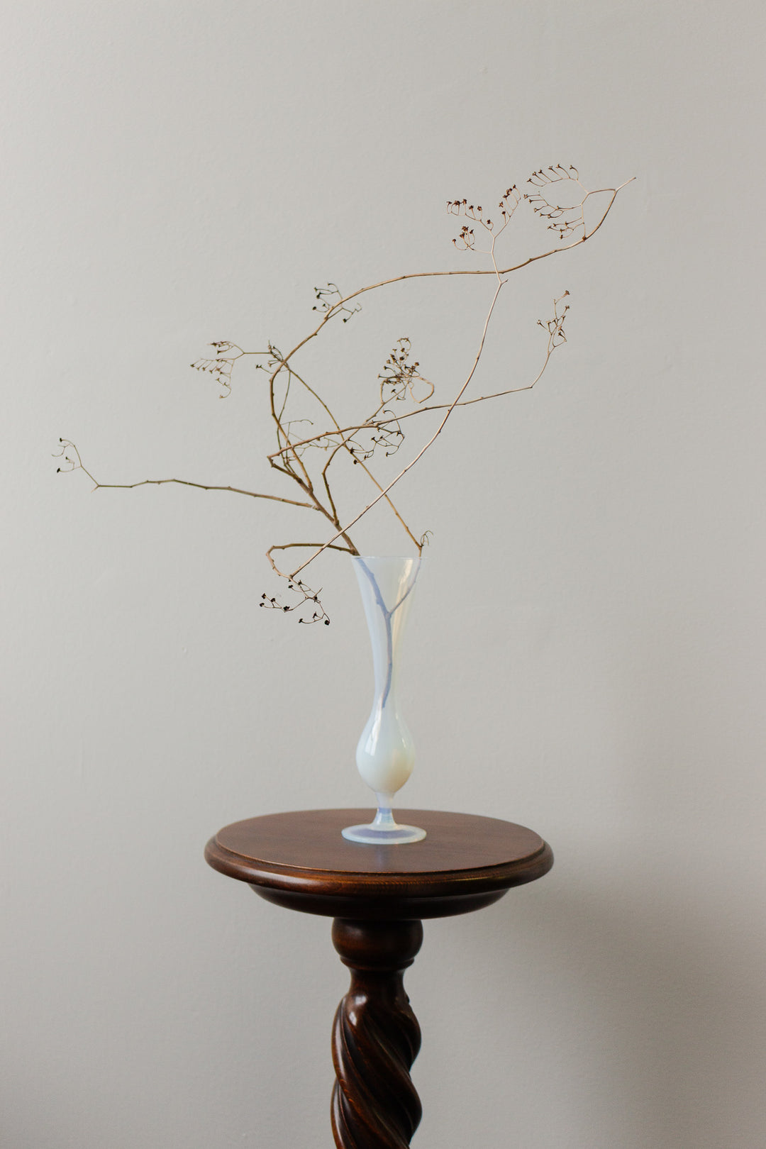 vintage french flared opaline solifore vase