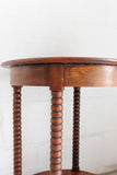 1930s French oak bobbin side table