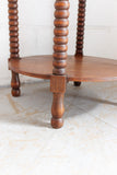 1930s French oak bobbin side table