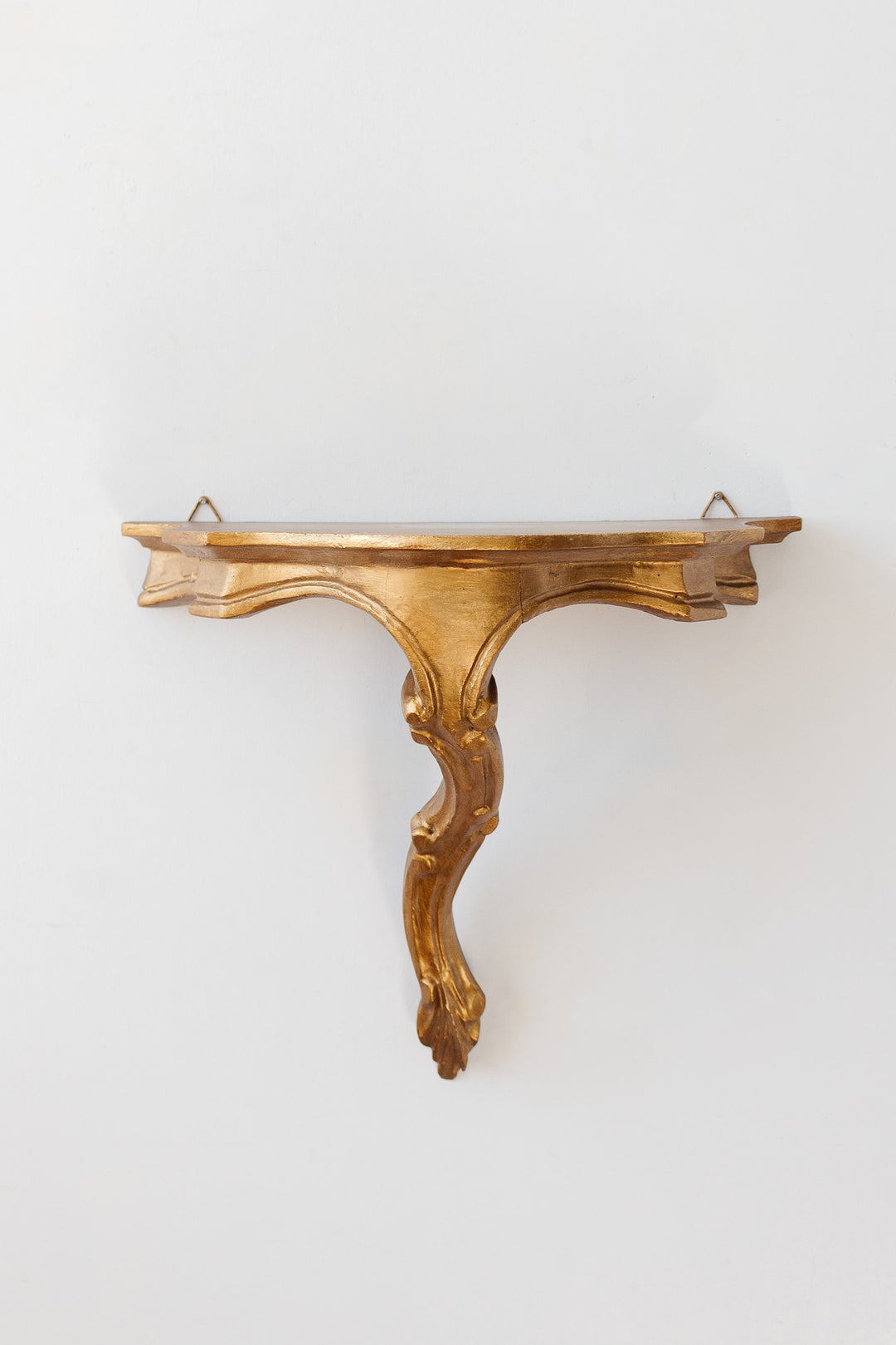 vintage italian florentine gilt wall mounted shelf