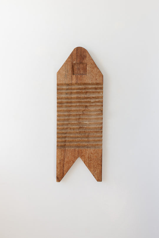 large antique french primitive wood washboard