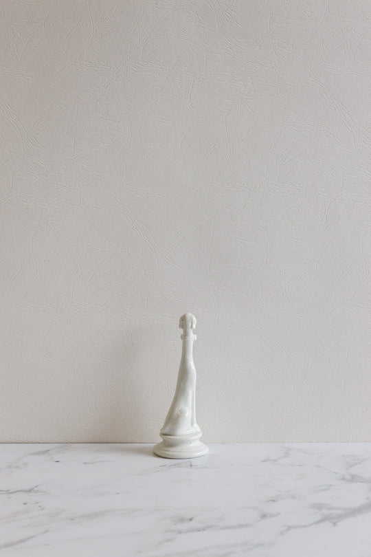 20th century french long necked dog figurine